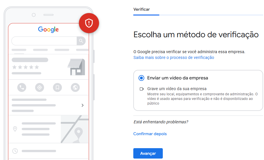 Distinto Marketing - Google meu negocio - ficha rejeitada Verificação Obrigatória